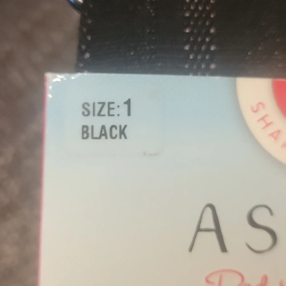 Assests By Spanx Red Hot Label NWT Textured 3 Stripe Mesh Black‎ Tights